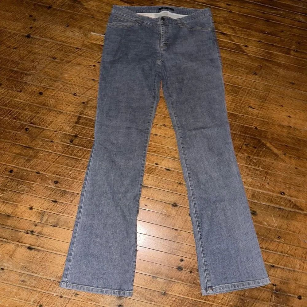 Theory denim luxe wide leg business casual 10 flat front slacks